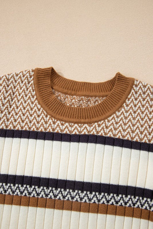 Avery Ribbed Trim Slim Sweater