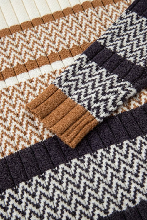 Avery Ribbed Trim Slim Sweater